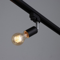 Светильник трековый "Спот" Е27 40Вт черный 3,5х5,5х15см Светильник трековый "Спот" Е27 40Вт черный 3,5х5,5х15см