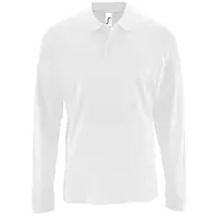 Рубашка поло мужская с длинным рукавом Perfect LSL Men белая, размер XXL