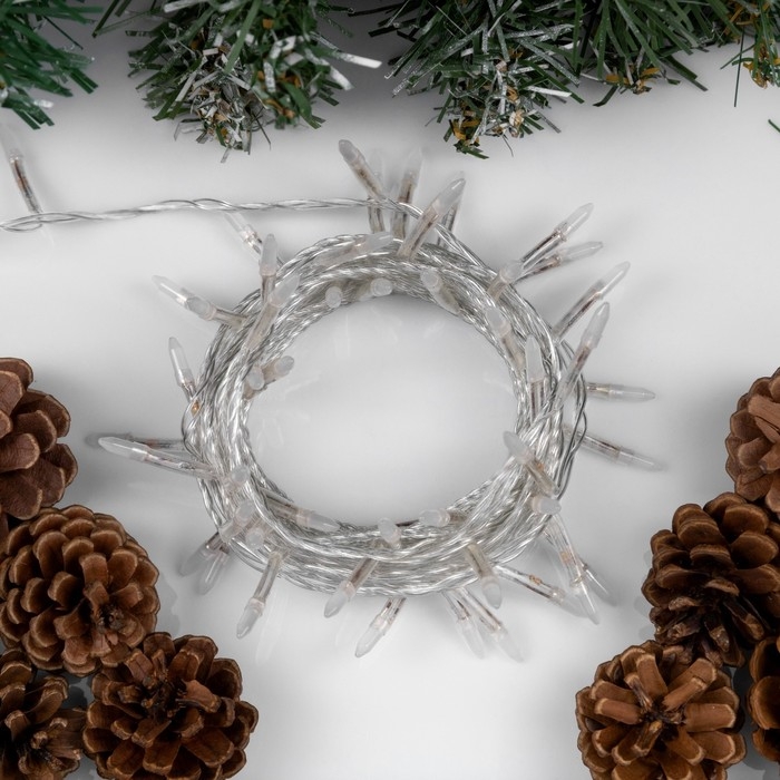 Гирлянда «Нить» 5 м с насадками «Игла», IP20, прозрачная нить, 50 LED, свечение синее, 8 режимов, 220 В Гирлянда «Нить» 5 м с насадками «Игла», IP20, прозрачная нить, 50 LED, свечение синее, 8 режимов, 220 В