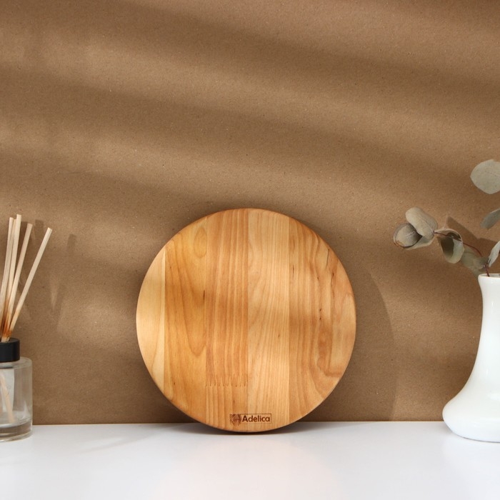 Набор разделочных досок на подставке &laquo;Фортуна&raquo;, d=30, 20&times;1,8 см, пропитаны минеральным маслом, берёза