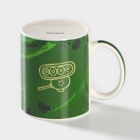 Кружка фарфоровая Доляна &laquo;Защитнику&raquo;, 340 мл, цвет зелёный