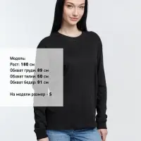 Футболка унисекс с длинным рукавом Pioneer LSL, черная, размер XXL