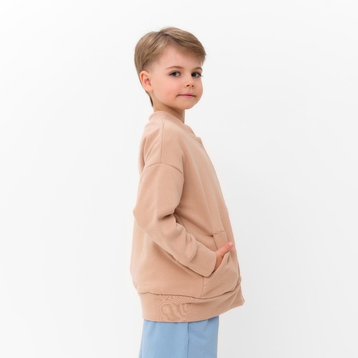 Бомбер детский MINAKU цвет бежевый, рост 128 см Бомбер детский MINAKU цвет бежевый, рост 128 см