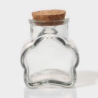 Набор стеклянных баночек для сыпучих продуктов с пробковой крышкой Доляна «Парфе. Облачко», 100 мл, 6,5×5×7,5 см, 12 шт Набор стеклянных баночек для сыпучих продуктов с пробковой крышкой Доляна «Парфе. Облачко», 100 мл, 6,5×5×7,5 см, 12 шт