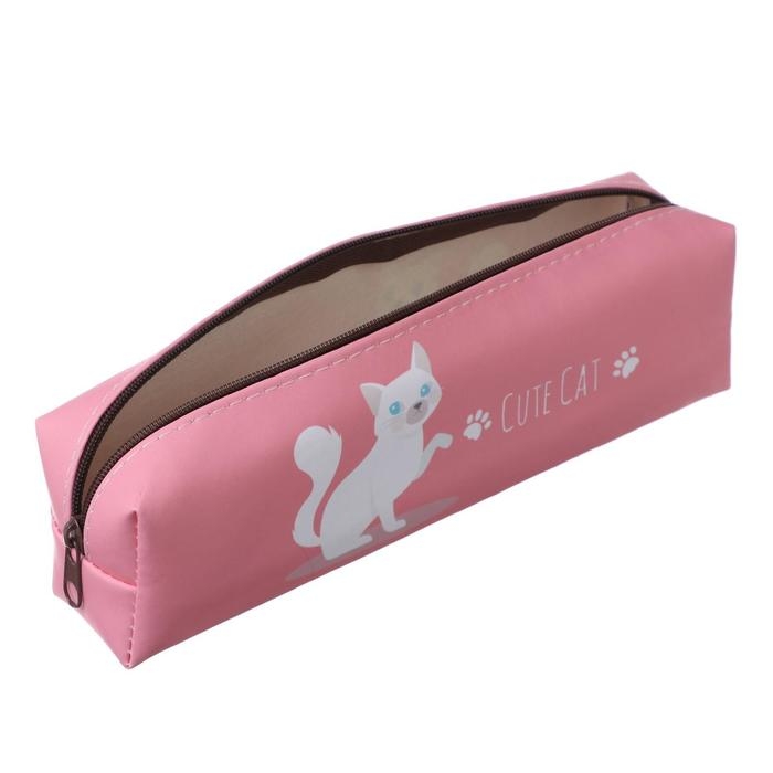 Пенал школьный на молнии Пенал школьный на молнии "Кот", МИКС