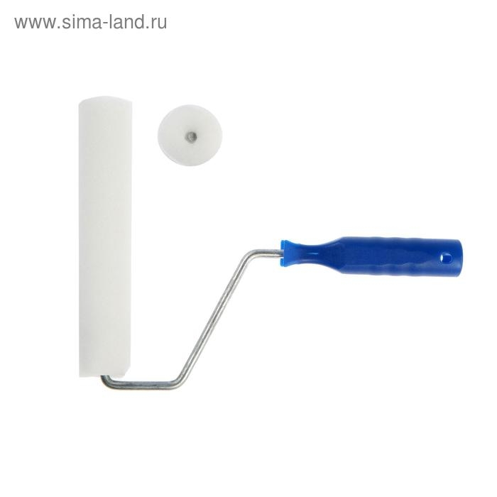 Набор малярный ТУНДРА, валик, поролон, 180 мм, рукоятка d=6 мм, D=15 мм, 2 запасных шубки