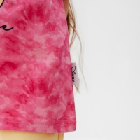 Футболка для девочки "Minnie", Минни Маус, &laquo;Тай-дай&raquo;, рост 122-128 см, цвет розовый