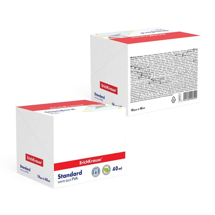 Клей ПВА ErichKrause Standard, 40 мл Клей ПВА ErichKrause Standard, 40 мл
