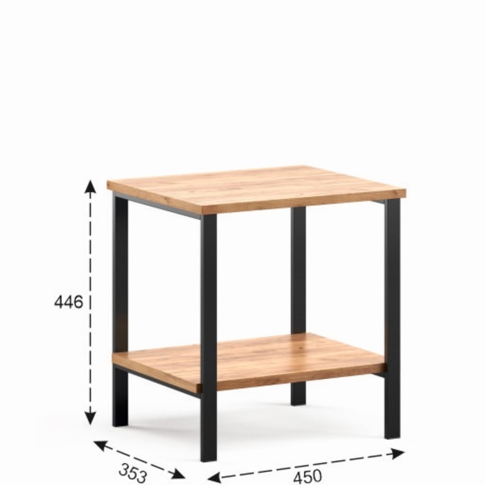 Тумба прикроватная ЛОФТ, 353*450*446, дуб золотой