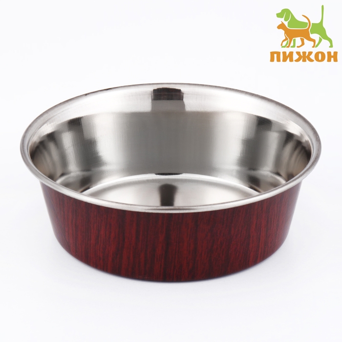 Миска стандартная с принтом Миска стандартная с принтом "текстура дерева", 450 мл