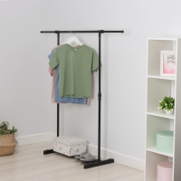 Вешалка - стойка напольная для одежды LaDо́m, с полкой для обуви, 90(150)&times;42&times;90(150) см, цвет чёрный