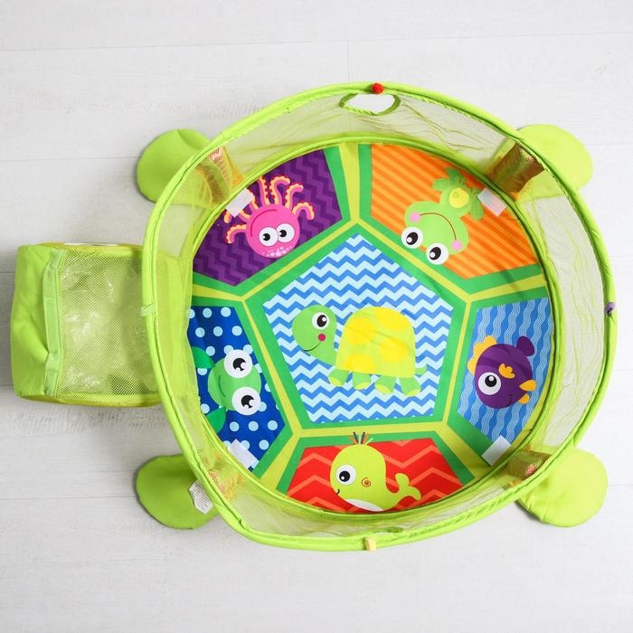 Развивающий коврик 3 в 1 &laquo;Черепаха&raquo;, 30 цветных шариков, 4 игрушки