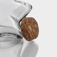 Банка стеклянная для хранения сыпучих продуктов Доляна &laquo;Парфе. Звезда&raquo;, 350 мл, 6,5&times;11,5 см, с пробковой крышкой