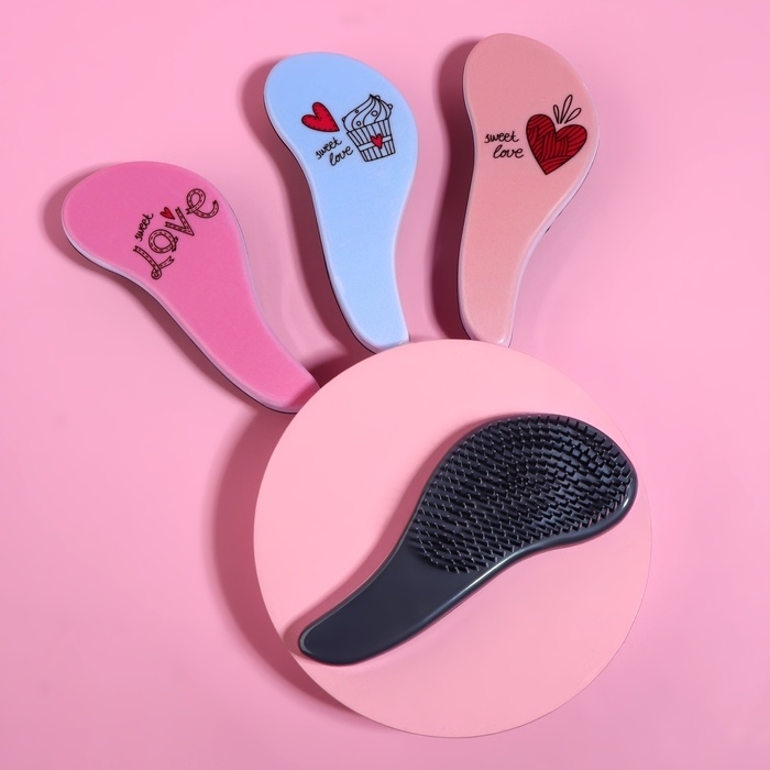 Расчёска массажная, 5,5 &times; 14,5 см, рисунок МИКС