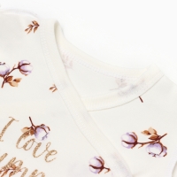 Боди-кимоно детское с длинным рукавом, цвет белый, рост 56 Боди-кимоно детское с длинным рукавом, цвет белый, рост 56