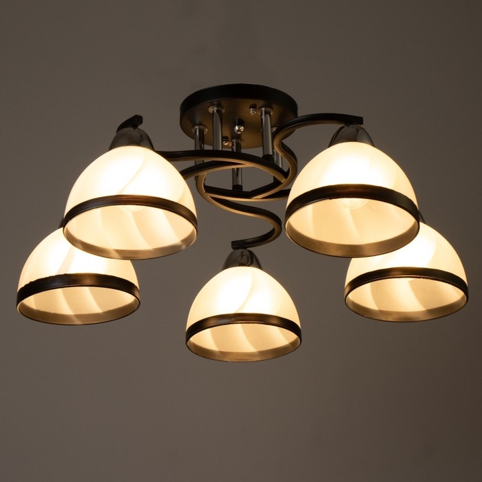 Люстра "Ариса" 5хЕ27 40Вт чёрный 56х56х22 см BayerLux