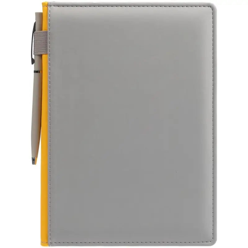 Ежедневник Spain Shall, недатированный, серый с желтым