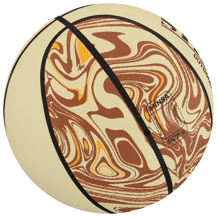 Мяч баскетбольный MINSA Street, клееный, 8 панелей, р. 6, PVC, бутиловая камера Мяч баскетбольный MINSA Street, клееный, 8 панелей, р. 6, PVC, бутиловая камера
