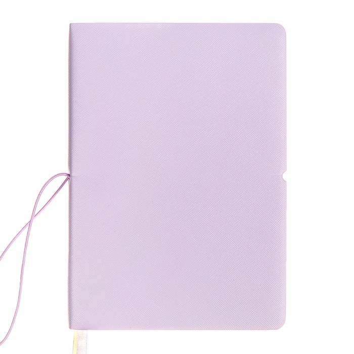 Ежедневник недатированный A5 136 листов deVENTE. Jane, мягкая обложка пвх, резинка, перфорация, ляссе, блок 70, сиреневый