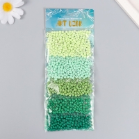 Бисер круглый 6/0 "Палитра зелёного" 5 цветов х 20 гр 20х8х0,7 см Бисер круглый 6/0 "Палитра зелёного" 5 цветов х 20 гр 20х8х0,7 см