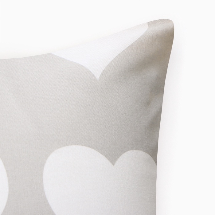 Наволочка Этель Heart 50*70 &plusmn; 3 см, 100% хлопок, бязь 125 г/м&sup2;