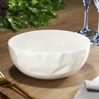 Новый год. Салатник керамический &laquo;Горы&raquo;, 16.5 х 7 см, 800 мл, цвет белый