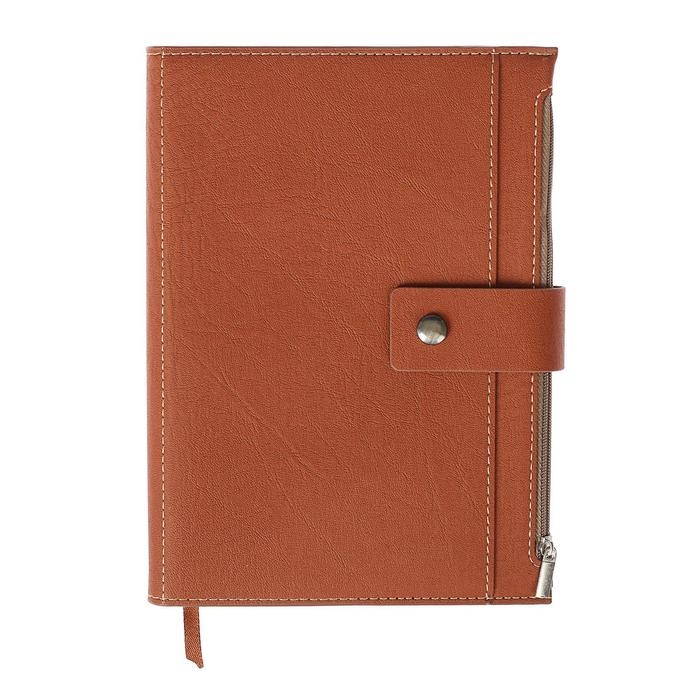 Органайзер А5, 120 листов в клетку, с хлястиком, с карманом, обложка ПВХ, МИКС