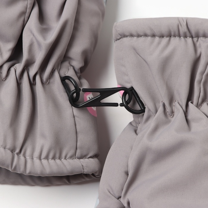 Варежки зимние детские MINAKU, цвет серый, 18см