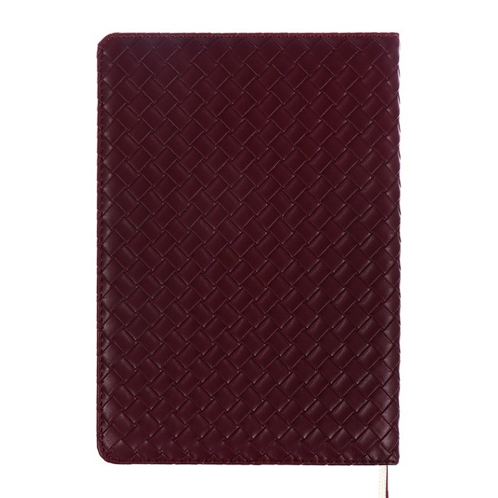 Ежедневник недатированный A5 136 листов кожзам deVENTE. Clair, твердая обложка с поролоном, перфорация, ляссе, блок 70, бордовый