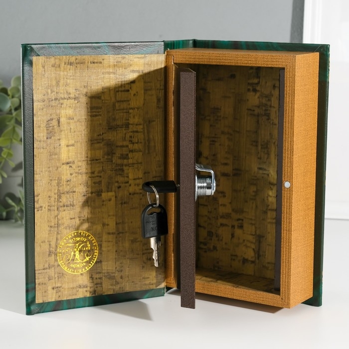 Сейф-книга дерево кожзам "Философия денег" 3D тиснение 21х13х5 см