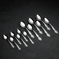 Набор столовых приборов &laquo;Тройка&raquo;, 24 предмета, декоративная коробка, цвет серебряный