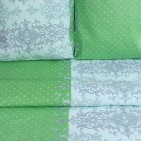 Постельное бельё 2сп Зелёный ампир, 175х210 см, 175х210 см, 70х70 см 2шт, бязь, 125 г/м, хлопок Постельное бельё 2сп Зелёный ампир, 175х210 см, 175х210 см, 70х70 см 2шт, бязь, 125 г/м, хлопок