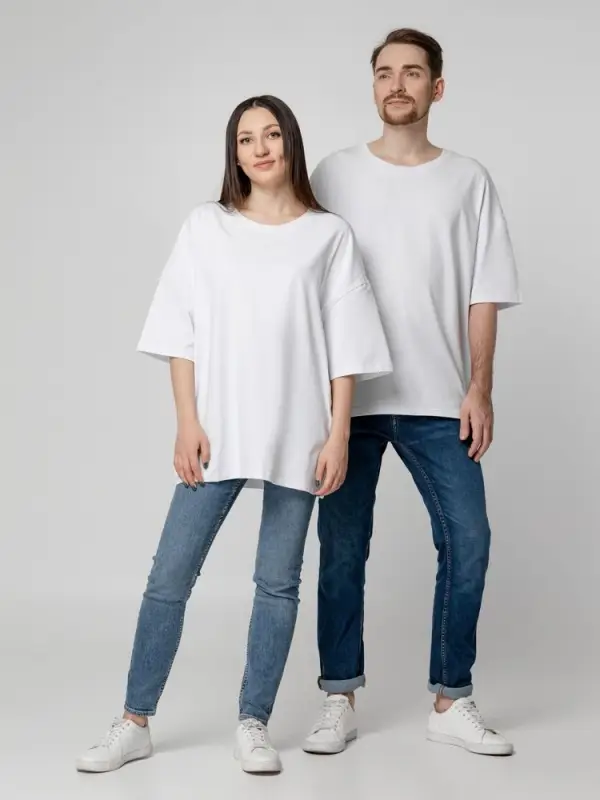 Футболка унисекс оверсайз Crosstown, белая, размер S