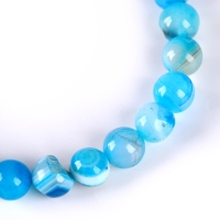 Бусины из натурального камня &laquo;Голубой агат&raquo; набор 36 шт., размер 1 шт. &mdash; 10 мм