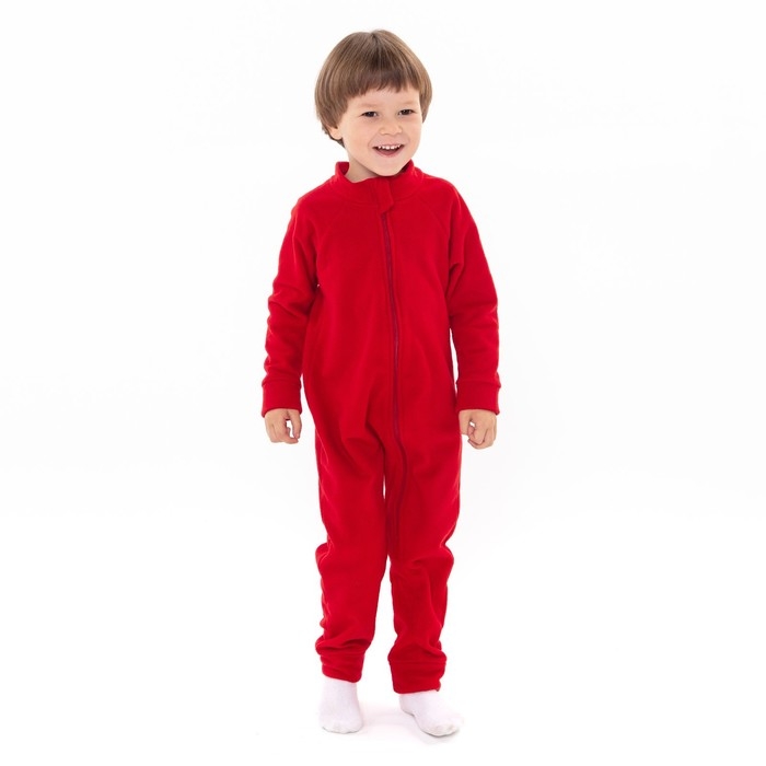 Комбинезон детский, цвет красный, рост 86-92 см