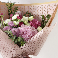 Фетр ламинированный с перфорацией "Цветочки", розовый, 57 см х 5 м Фетр ламинированный с перфорацией "Цветочки", розовый, 57 см х 5 м