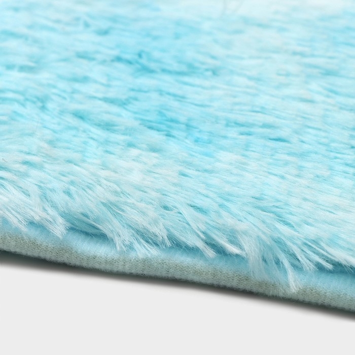 Коврик для дома Доляна &laquo;Пушистик&raquo;, 40&times;60 см, цвет сине-голубой