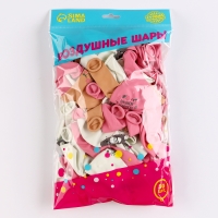 Воздушный шар латексный 12" &laquo;Маме&raquo;, с мишкой, 50 шт.