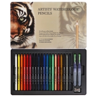 Карандаши акварельные, цельнографитные, 20 цветов+2 кисти+точилка, в металлической коробке WWP-20 Карандаши акварельные, цельнографитные, 20 цветов+2 кисти+точилка, в металлической коробке WWP-20