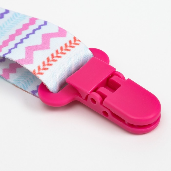 Держатель для соски - пустышки «Орнамент», на ленте Держатель для соски - пустышки «Орнамент», на ленте