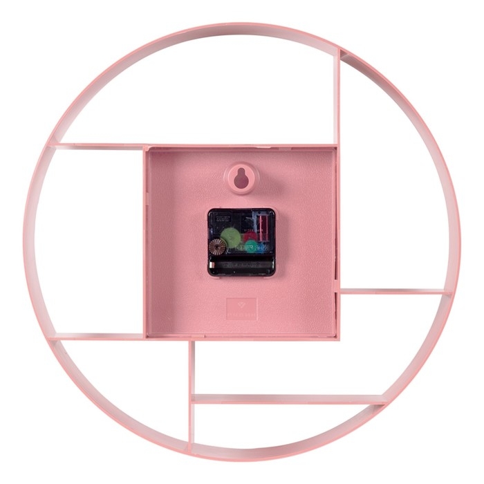 Часы настенные интерьерные Часы настенные интерьерные "Классика", бесшумные, d-35 см, розовые, АА