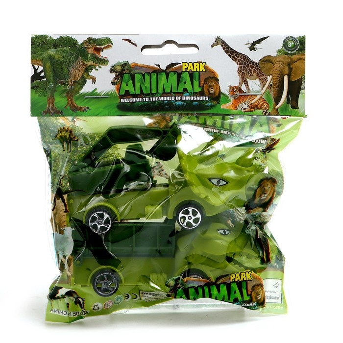 Набор грузовиков «Парк животных. Динозавры», инерция, МИКС Набор грузовиков «Парк животных. Динозавры», инерция, МИКС