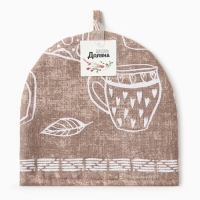 Грелка на чайник "Доляна" Cup of tea 24х24 +/- 3 см, МИКС, 100% хл, 164 г/м2