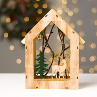 Новогодний декор с подсветкой &laquo;Домик с оленем&raquo; 18&times;5.5&times;22.5 см