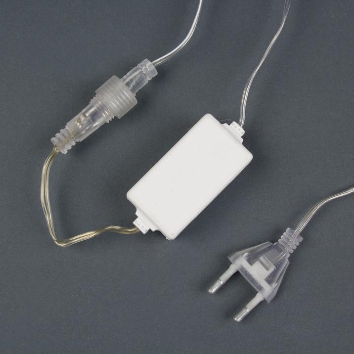 Гирлянда &laquo;Сосульки&raquo; 2.4 &times; 0.2 м, IP44, прозрачная нить, 96 LED, свечение мульти с эффектом стекания, 12 В