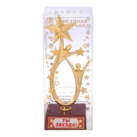 Кубок «Ты звезда», наградная фигура, золото, пластик, 18 х 7 см. Кубок «Ты звезда», наградная фигура, золото, пластик, 18 х 7 см.