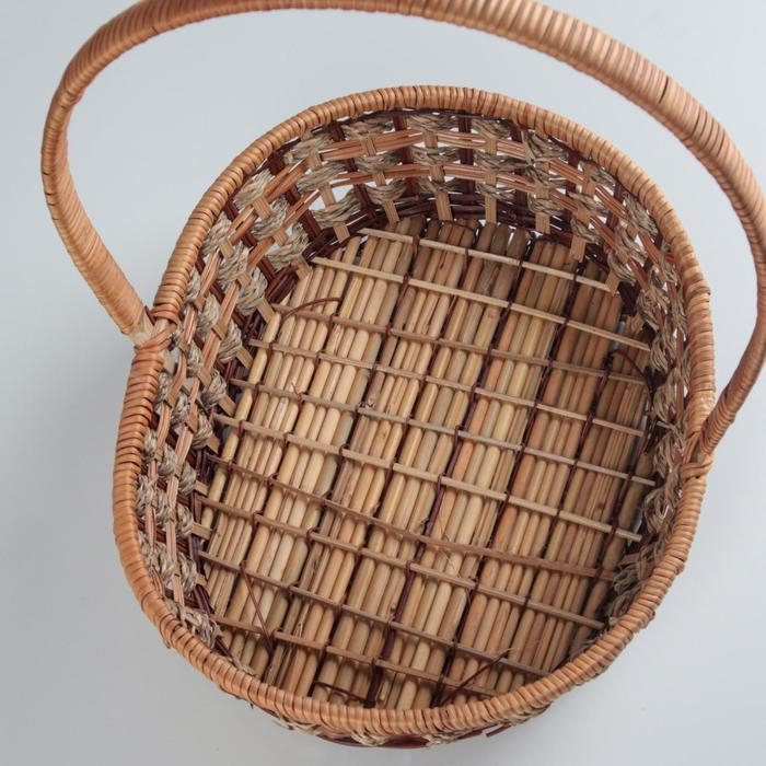 Корзина плетеная, 25&times;32&times;8/34 см, ротанг, сыть