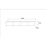 Тумба под ТВ подвесная Инфинити, 2400х330х330, цвет графит/ эйхория, МДФ