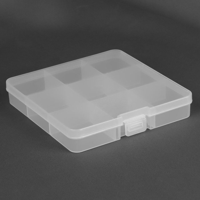 Органайзер для хранения мелочей, 13,5 &times; 13,7 &times; 2,3 см, цвет прозрачный