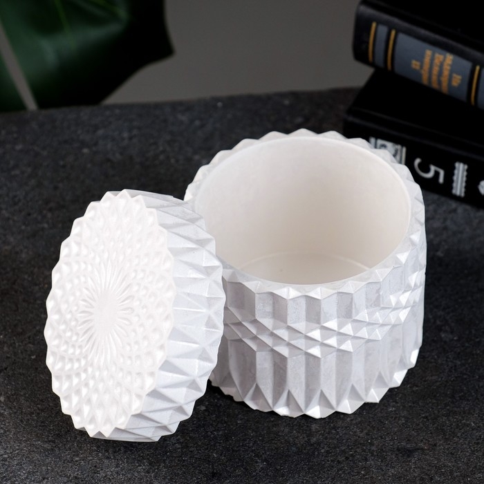 Шкатулка Шкатулка "Ограненная" перламутр, 9х9см